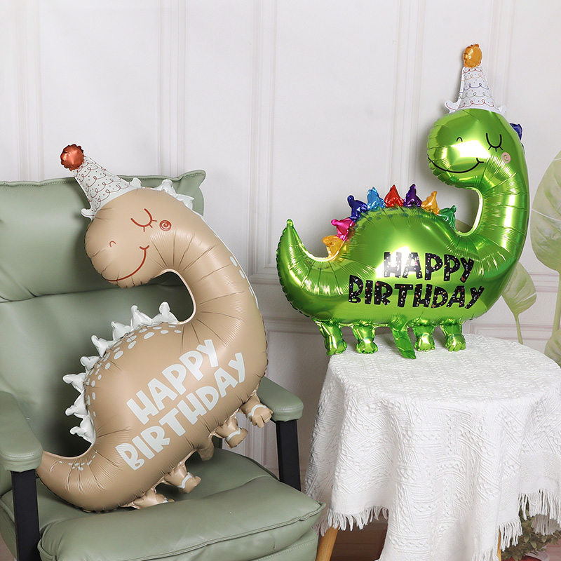 Toys Background For Kids - Dinozaur balon z folii aluminiowej zielony