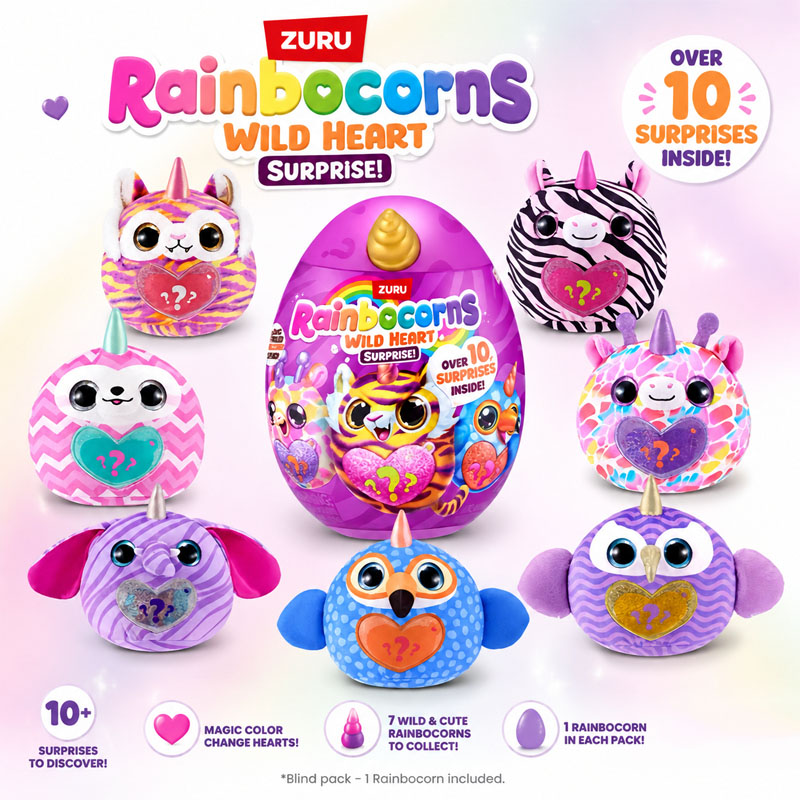 Kids Toys Kitchen Set - ZURU Rainocorns Wild Heart Surprise Rainbow