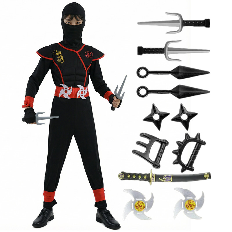 Czarno-niebieski strój ninja d – Kids Toys Boys recenzja i cena