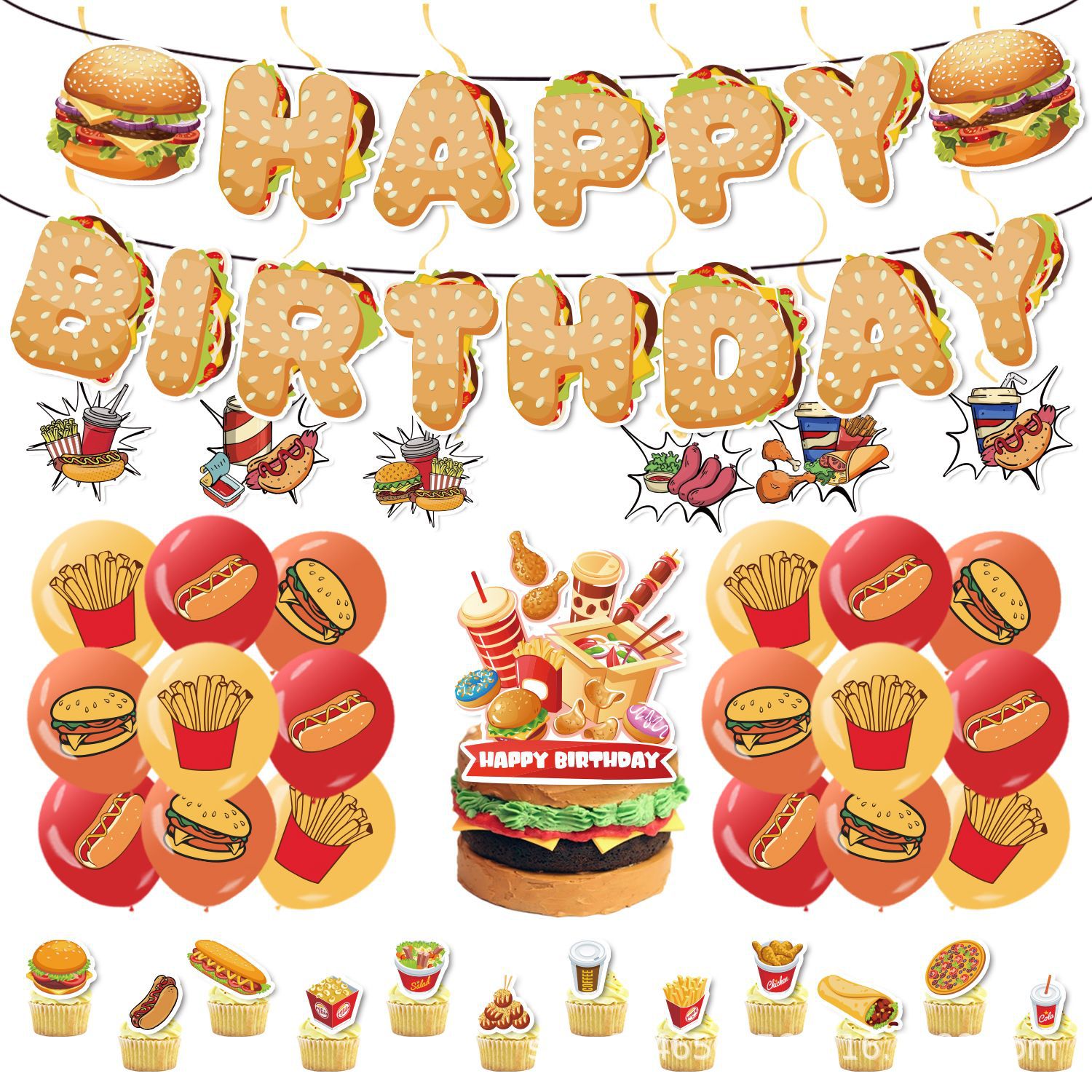 Zestaw Hamburger Hot Dog Dekor – Toys Background For Kids recenzja i cena