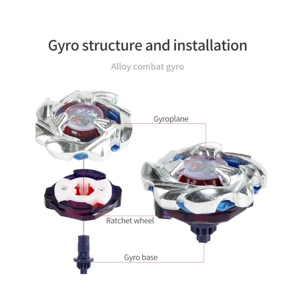 BX-34 Silver Blue Cobalt Drago – Spin Top Gyro Toy recenzja i cena