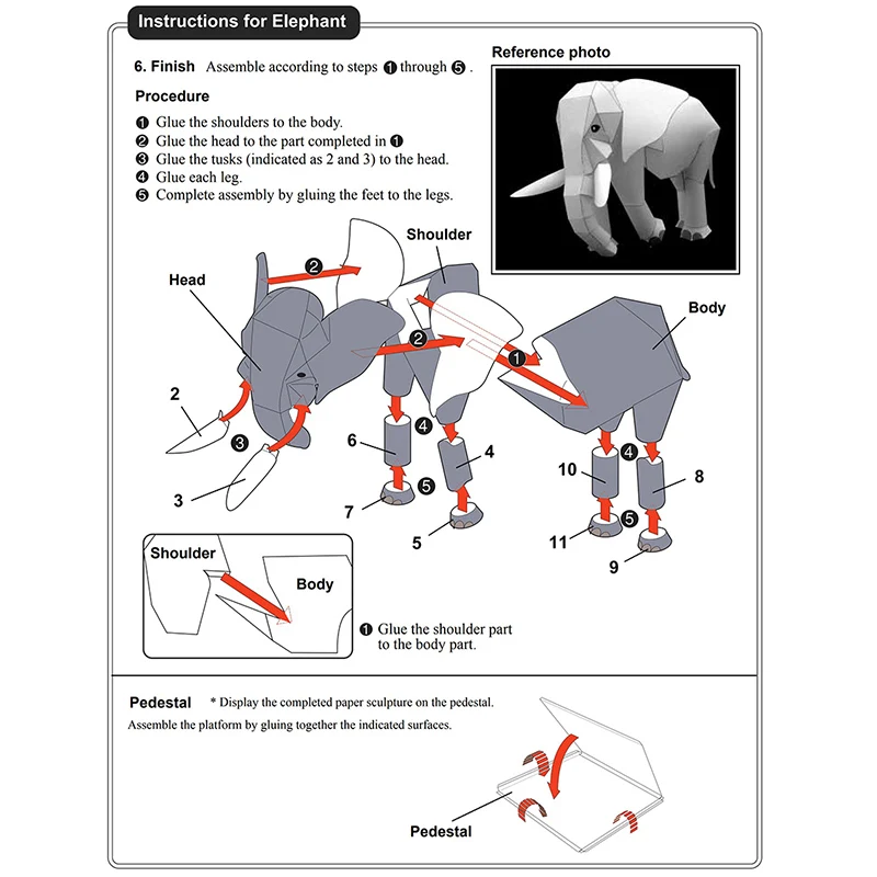 Afrykański słoń Origami Art Mi – Kids Toys Elephant recenzja i cena
