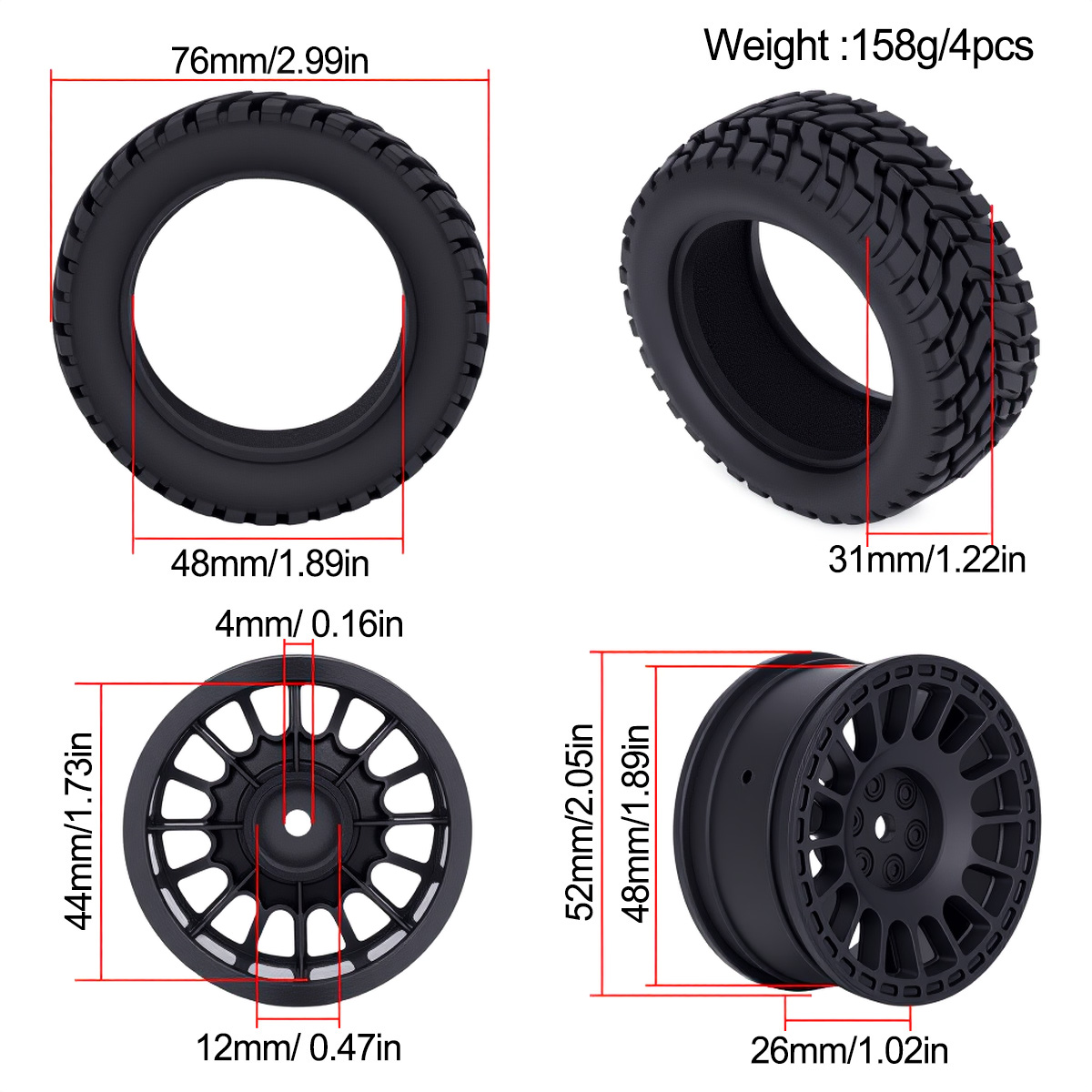 Opony rally z gumy i tworzywa  – Tamiya Model Rc Car recenzja i cena